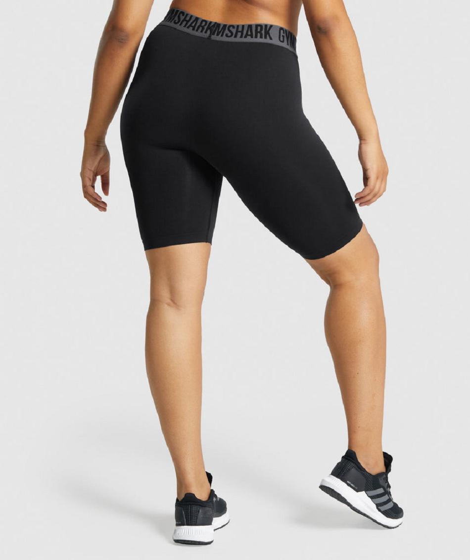 Bermudas Gymshark Fit Seamless Cycling Mujer Negros | MX_4588MQZ