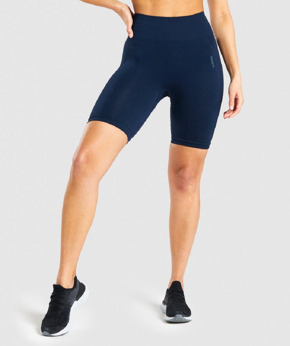 Bermudas Gymshark Flex Cycling Mujer Azul Marino | MX_4583XYU