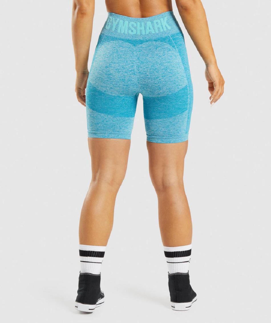 Bermudas Gymshark Flex Cycling Mujer Azules | MX_4586BEX