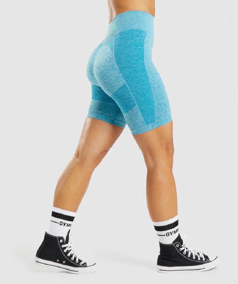 Bermudas Gymshark Flex Cycling Mujer Azules | MX_4586BEX