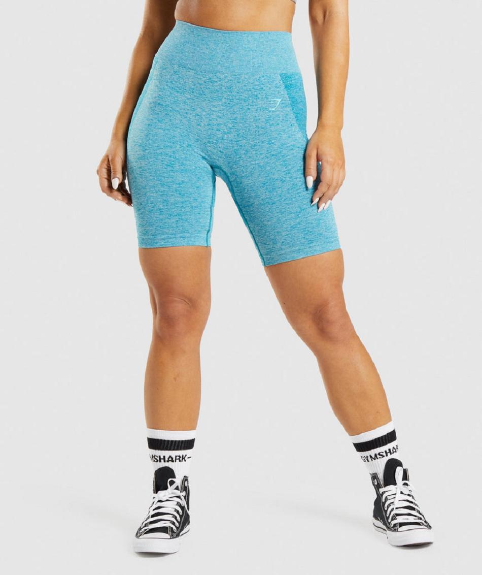 Bermudas Gymshark Flex Cycling Mujer Azules | MX_4586BEX