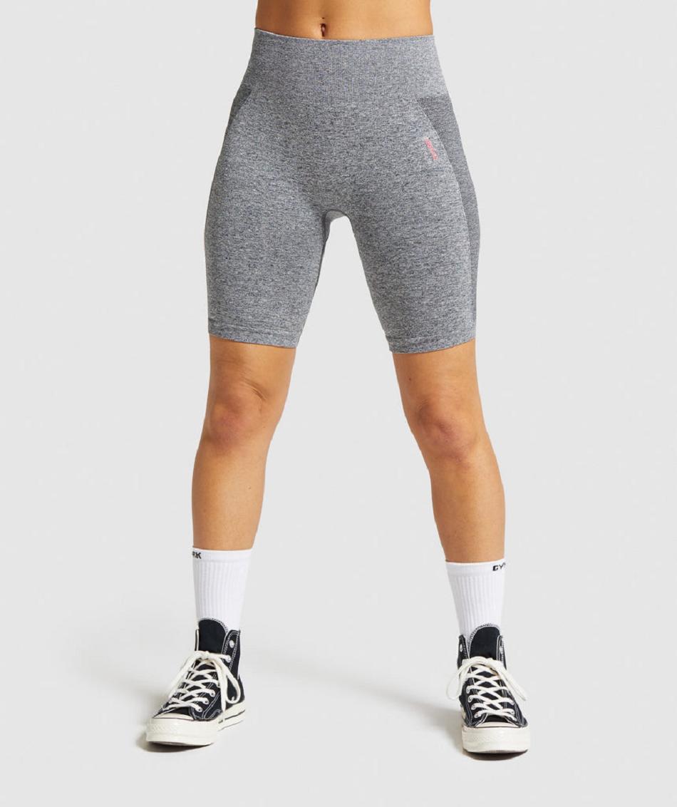 Bermudas Gymshark Flex Cycling Mujer Grises Rosas | MX_4550DFM