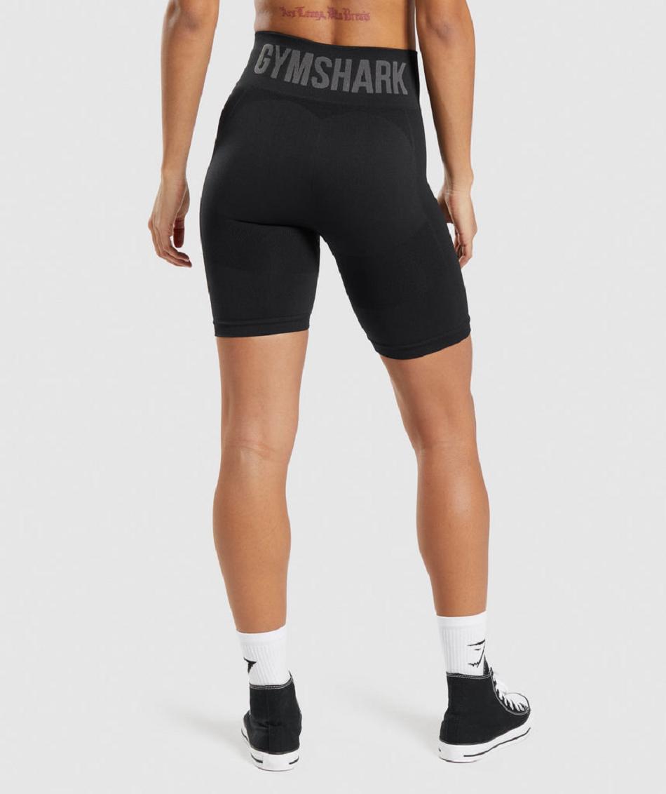 Bermudas Gymshark Flex Cycling Mujer Negros | MX_4570GSO