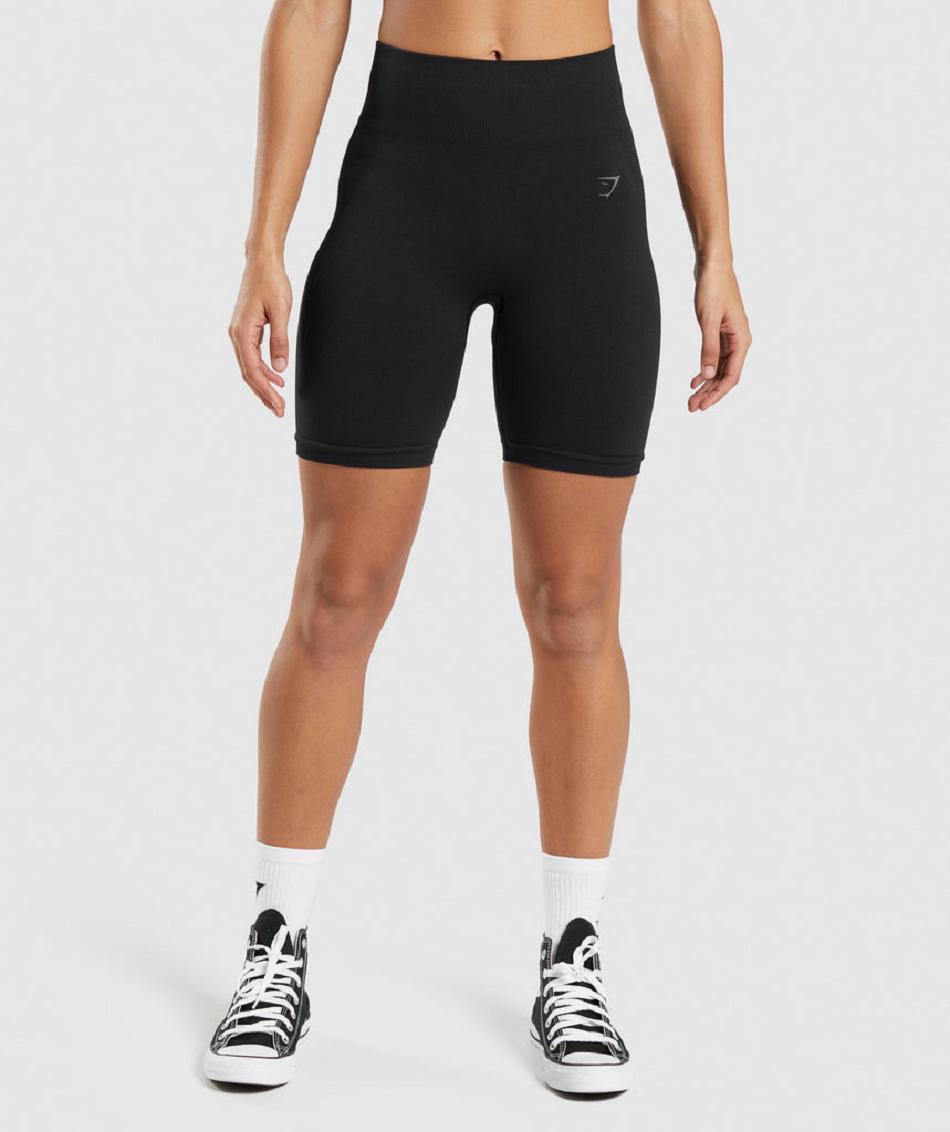 Bermudas Gymshark Flex Cycling Mujer Negros | MX_4570GSO