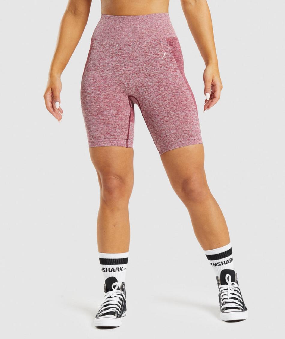 Bermudas Gymshark Flex Cycling Mujer Vino | MX_4580KOR