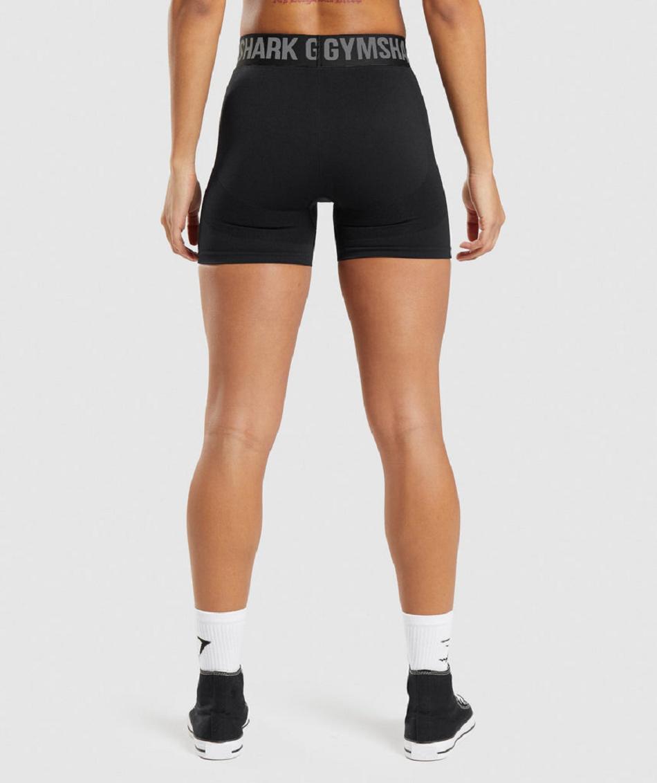 Bermudas Gymshark Flex Mujer Negros Grises | MX_4630HAP