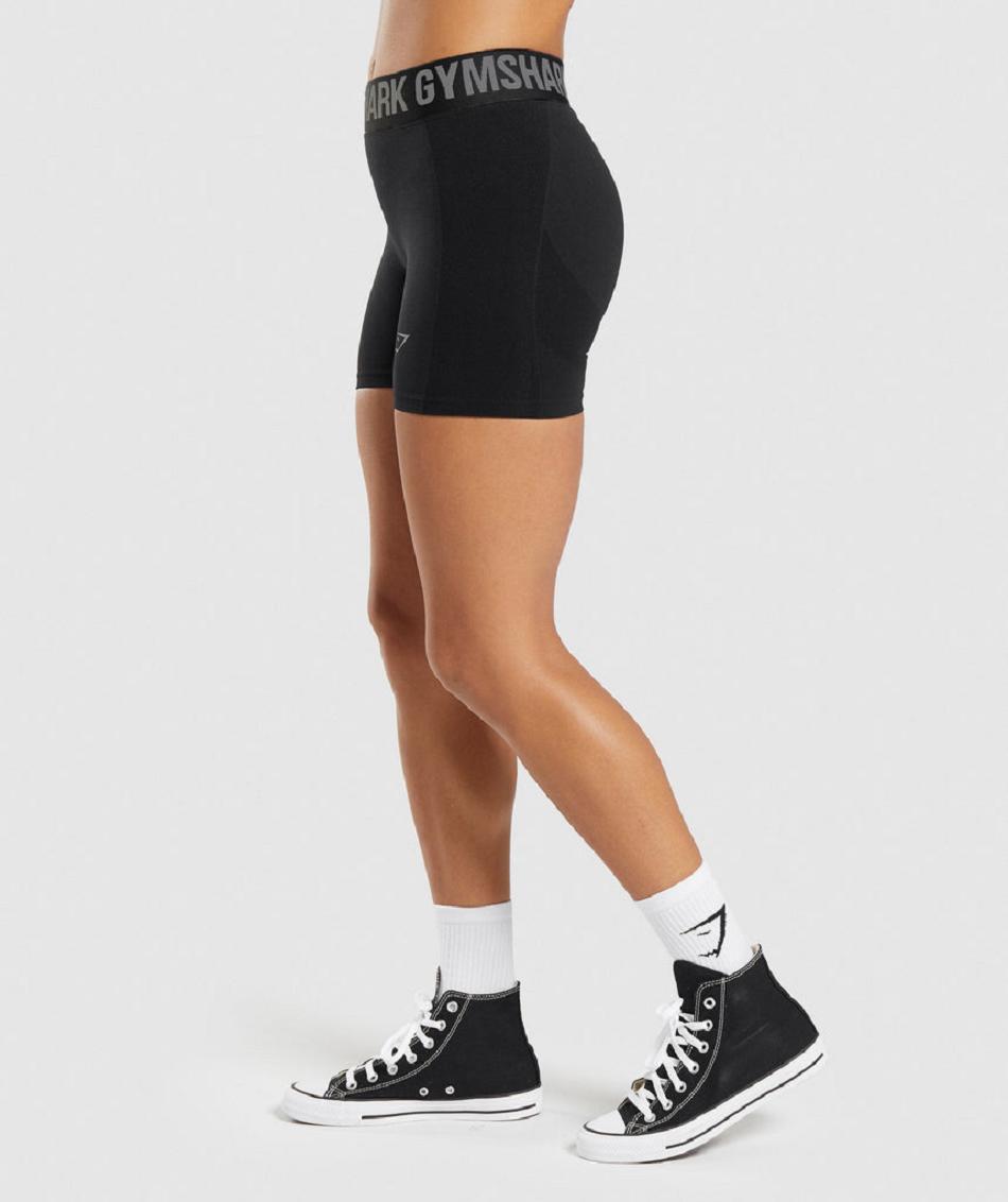 Bermudas Gymshark Flex Mujer Negros Grises | MX_4630HAP