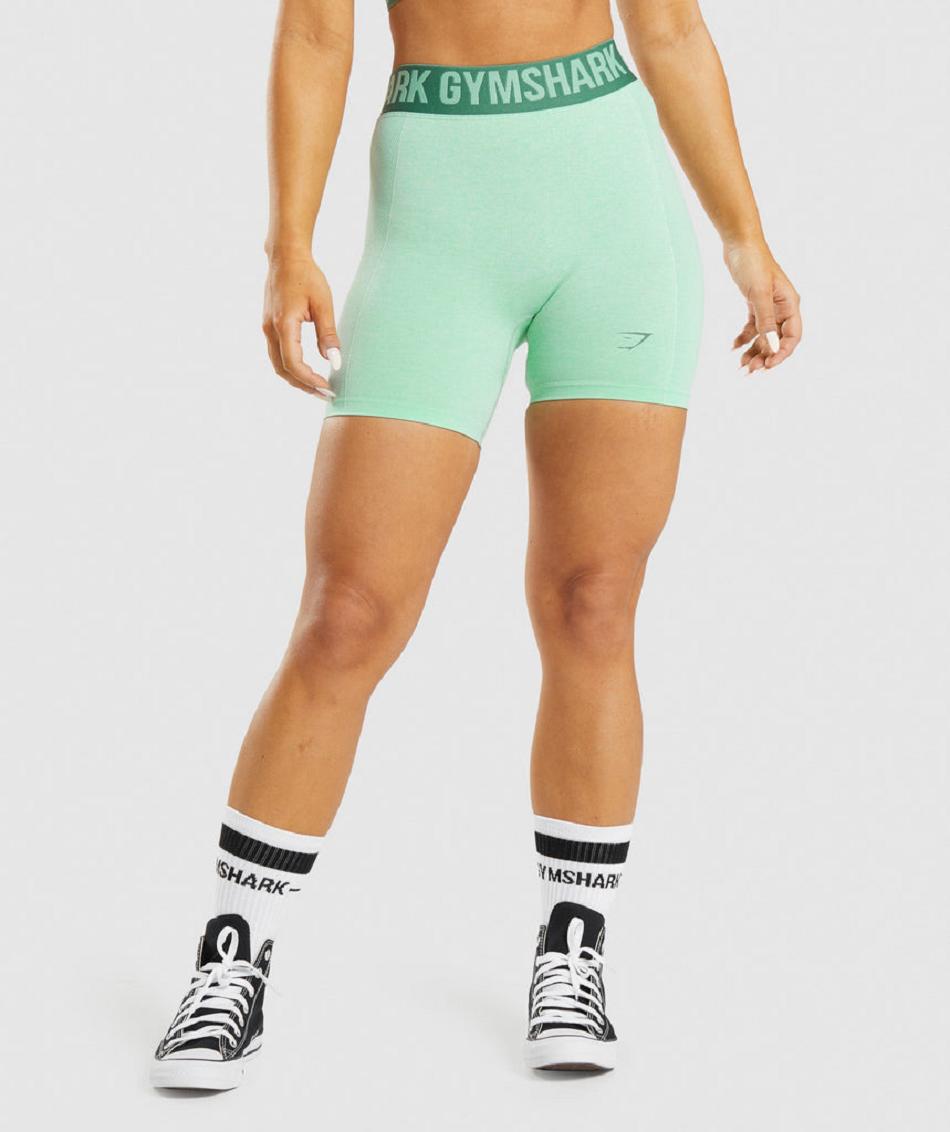 Bermudas Gymshark Flex Mujer Verdes | MX_4627DFM