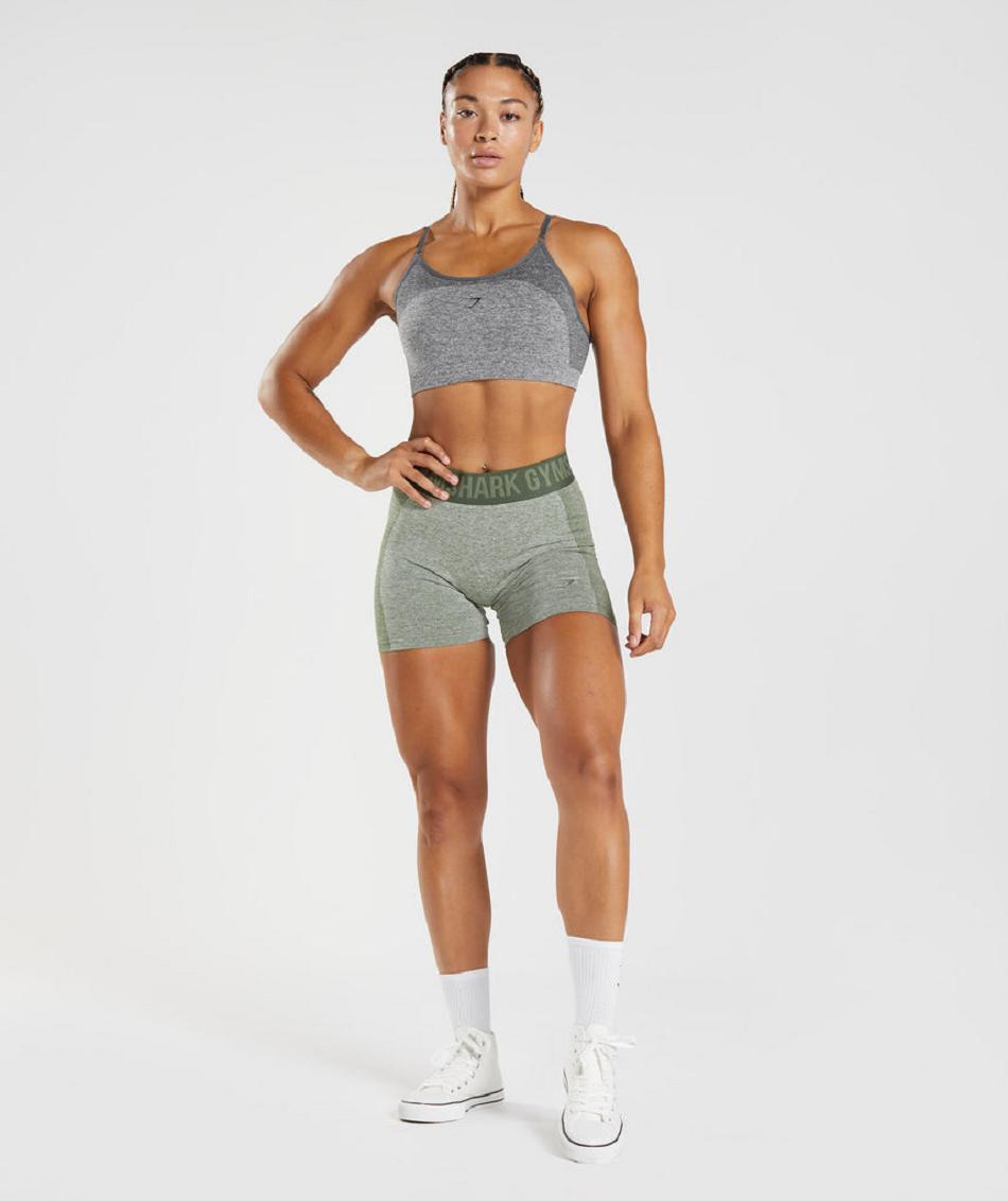 Bermudas Gymshark Flex Mujer Verdes Verde Oliva | MX_4664VRW