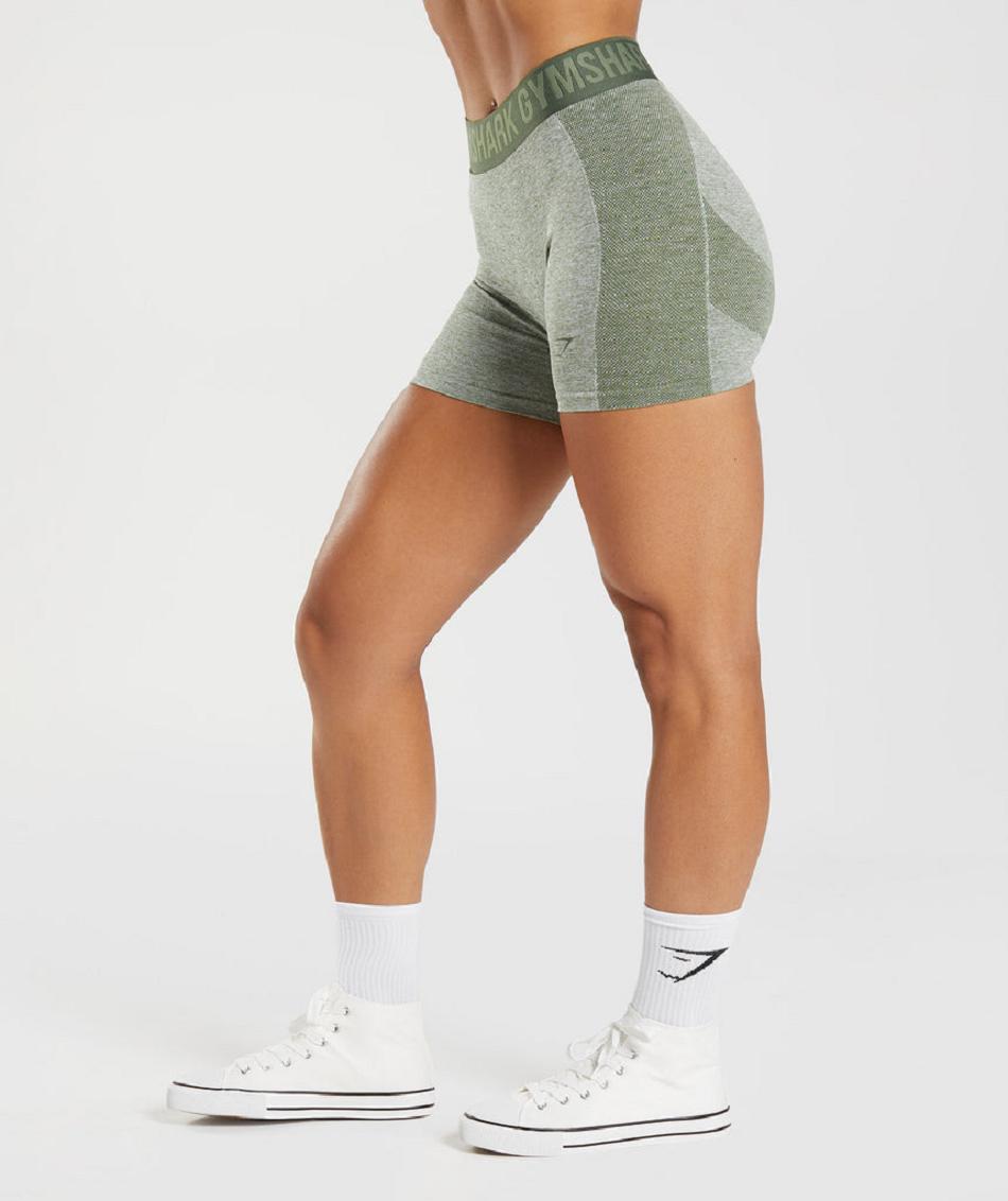 Bermudas Gymshark Flex Mujer Verdes Verde Oliva | MX_4664VRW