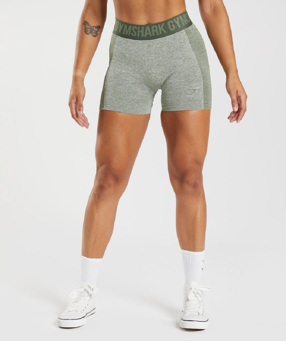 Bermudas Gymshark Flex Mujer Verdes Verde Oliva | MX_4664VRW