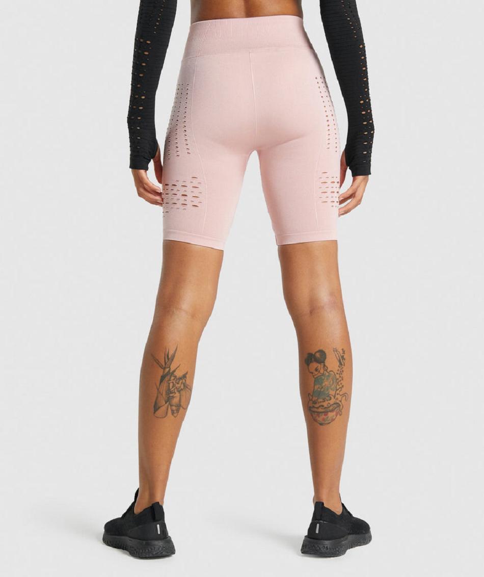 Bermudas Gymshark Glow Seamless Mujer Rosas Claro | MX_4594YXF