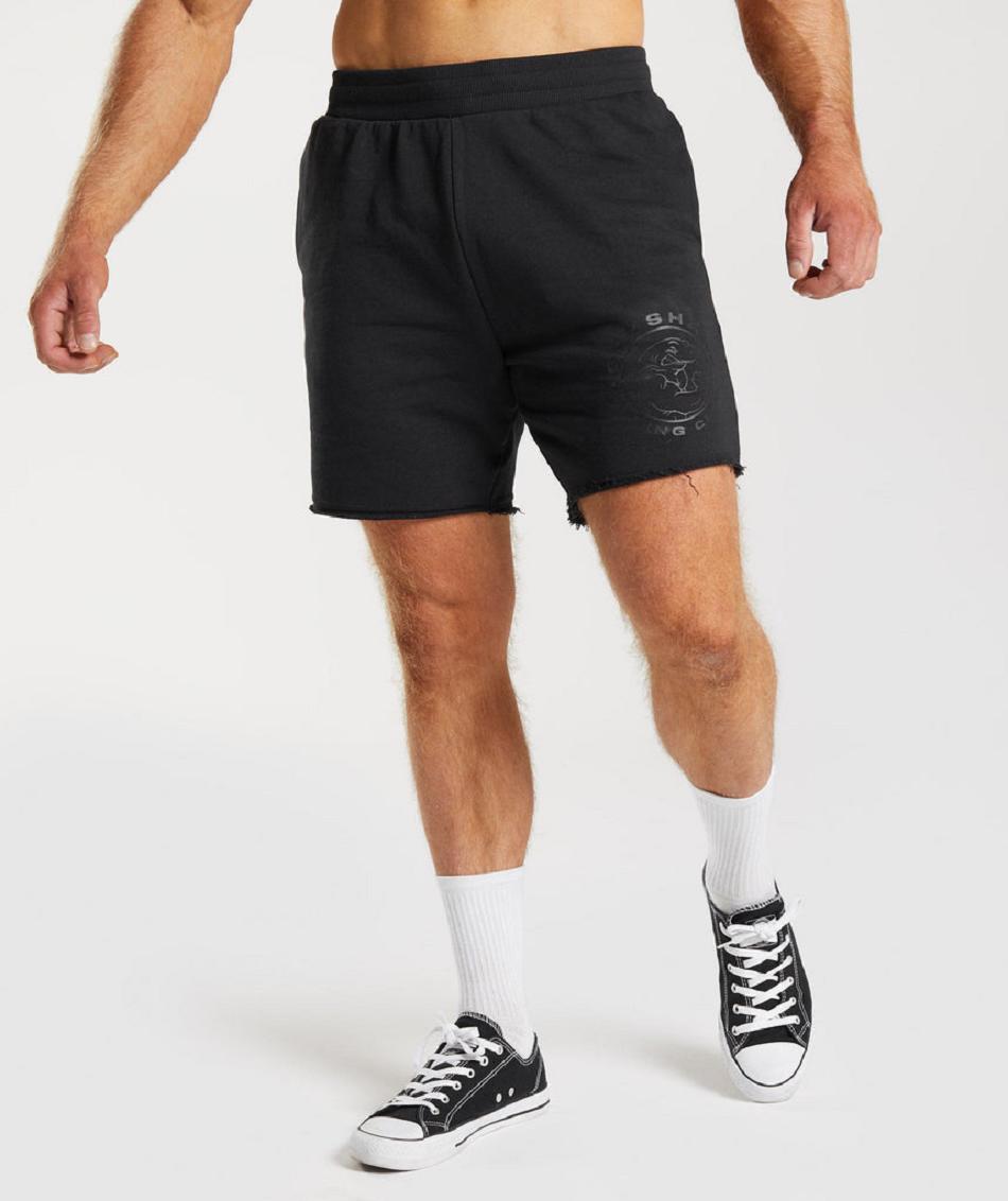 Bermudas Gymshark Legacy Hombre Negros | MX_3534SGL