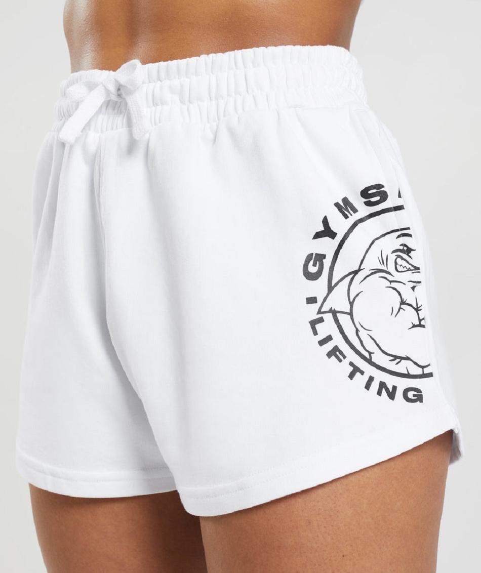 Bermudas Gymshark Legacy Mujer Blancos | MX_4624JPQ