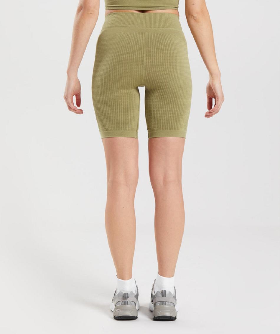 Bermudas Gymshark Pause Seamless Cycling Mujer Verdes | MX_4637VRW