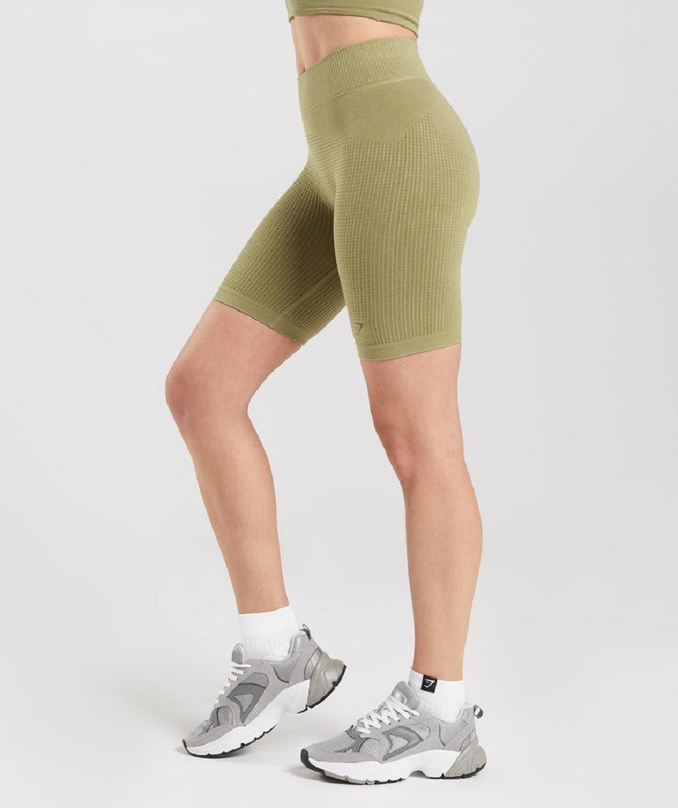 Bermudas Gymshark Pause Seamless Cycling Mujer Verdes | MX_4637VRW