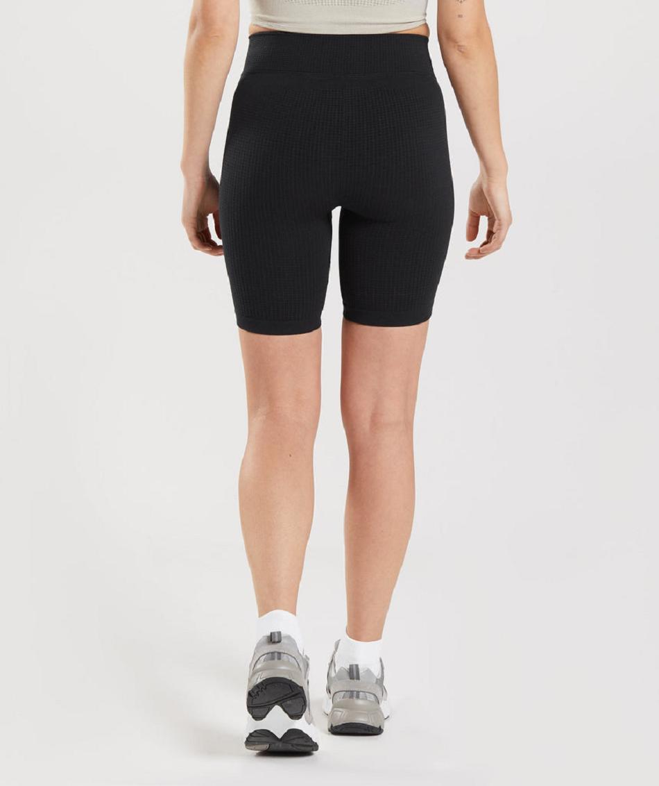 Bermudas Gymshark Pause Seamless Cycling Mujer Negros | MX_4672DFM