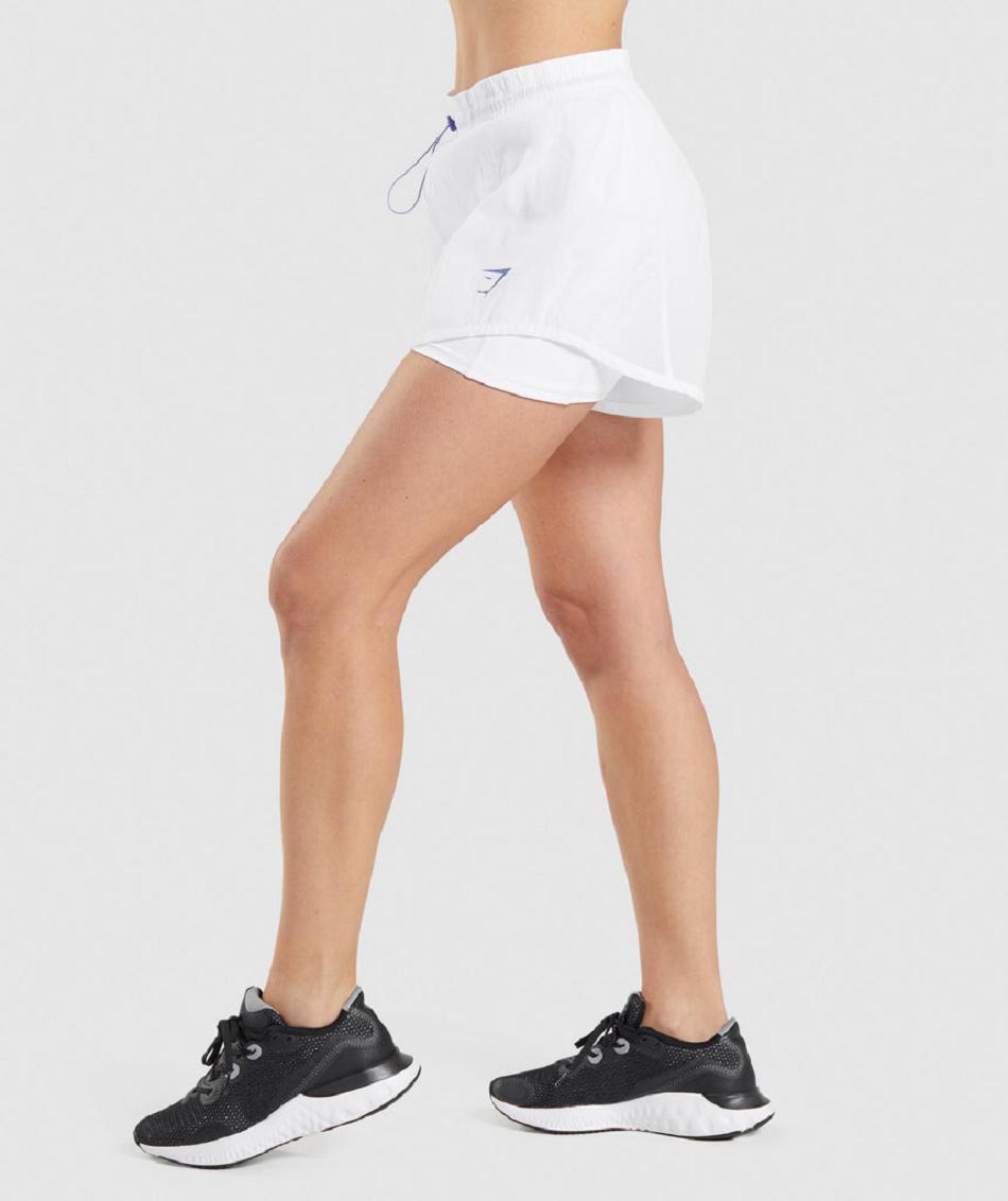 Bermudas Gymshark Pulse 2 In 1 Mujer Blancos | MX_4575DFM