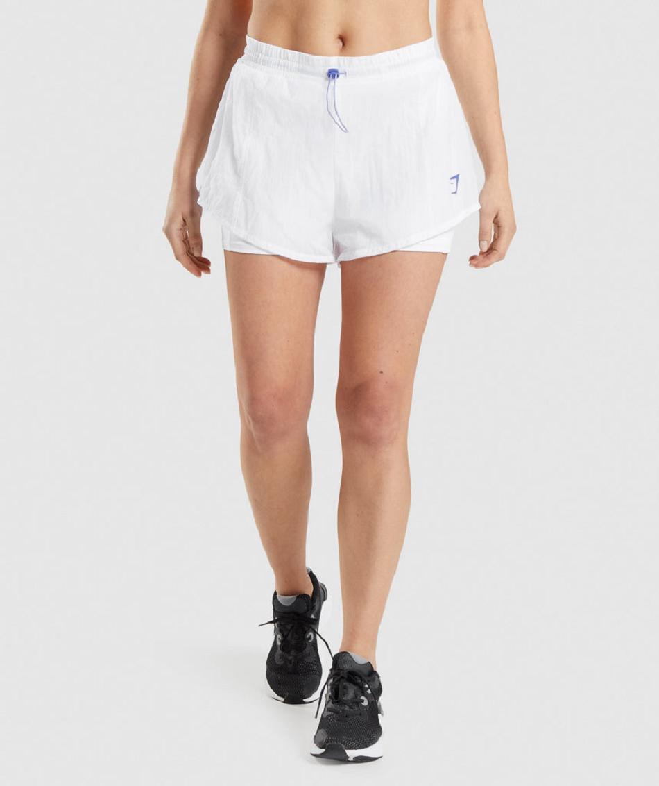 Bermudas Gymshark Pulse 2 In 1 Mujer Blancos | MX_4575DFM