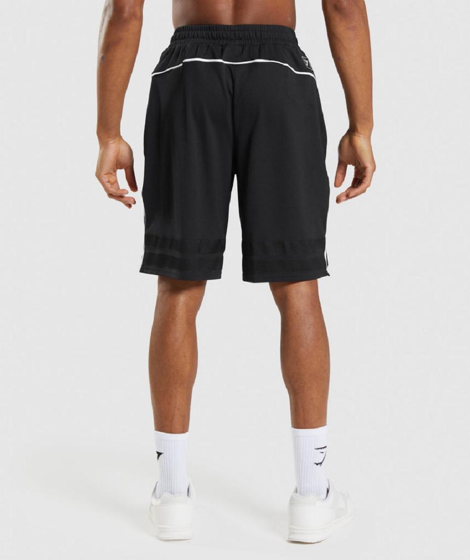 Bermudas Gymshark Recess Basketball Hombre Negros Blancos | MX_3559AHK