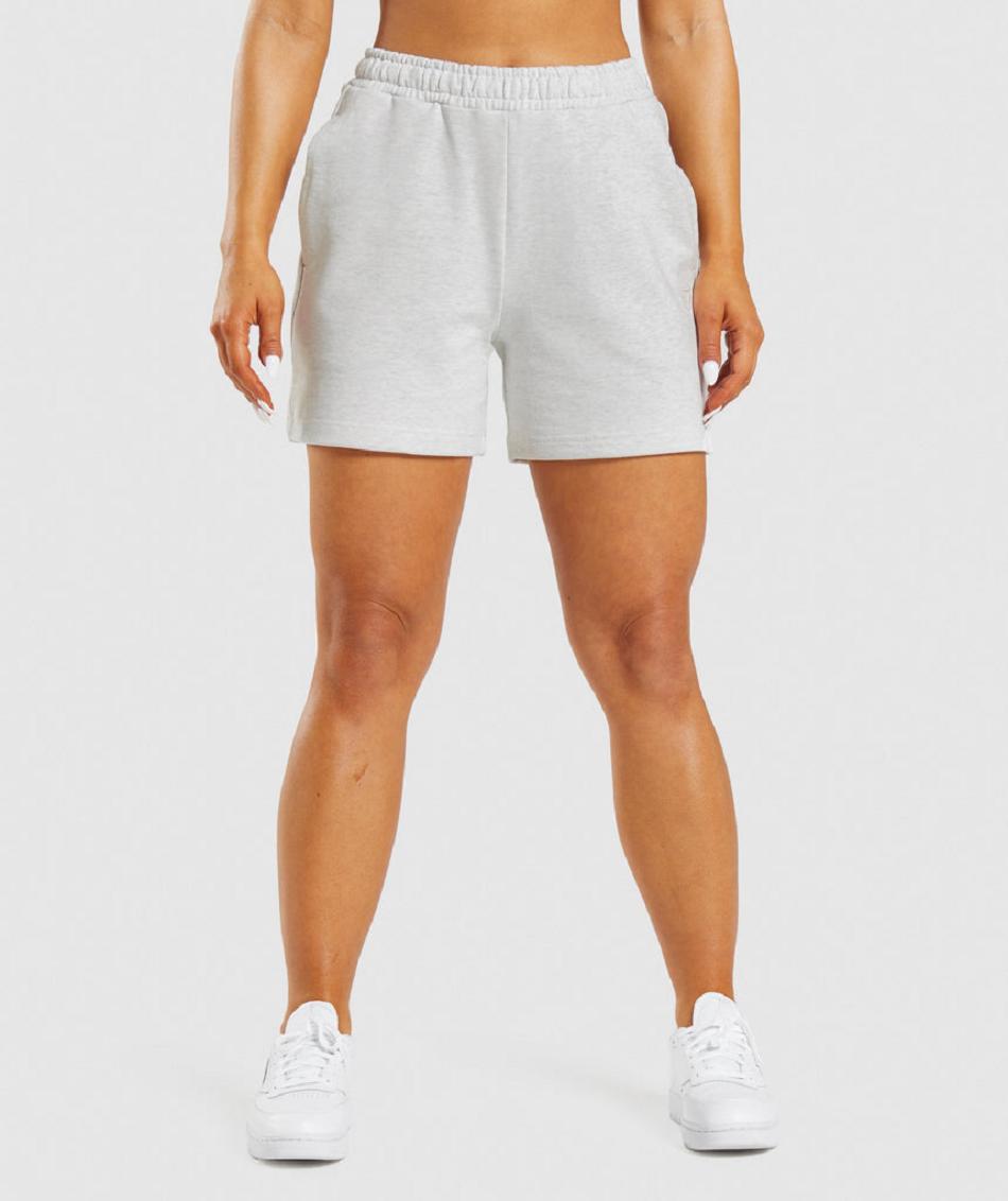 Bermudas Gymshark Rest Day Sweats Mujer Blancos | MX_4675HAP