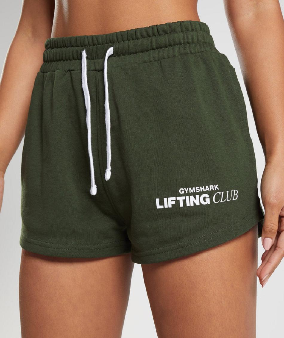 Bermudas Gymshark Social Club Mujer Verde Oliva | MX_4705SGL