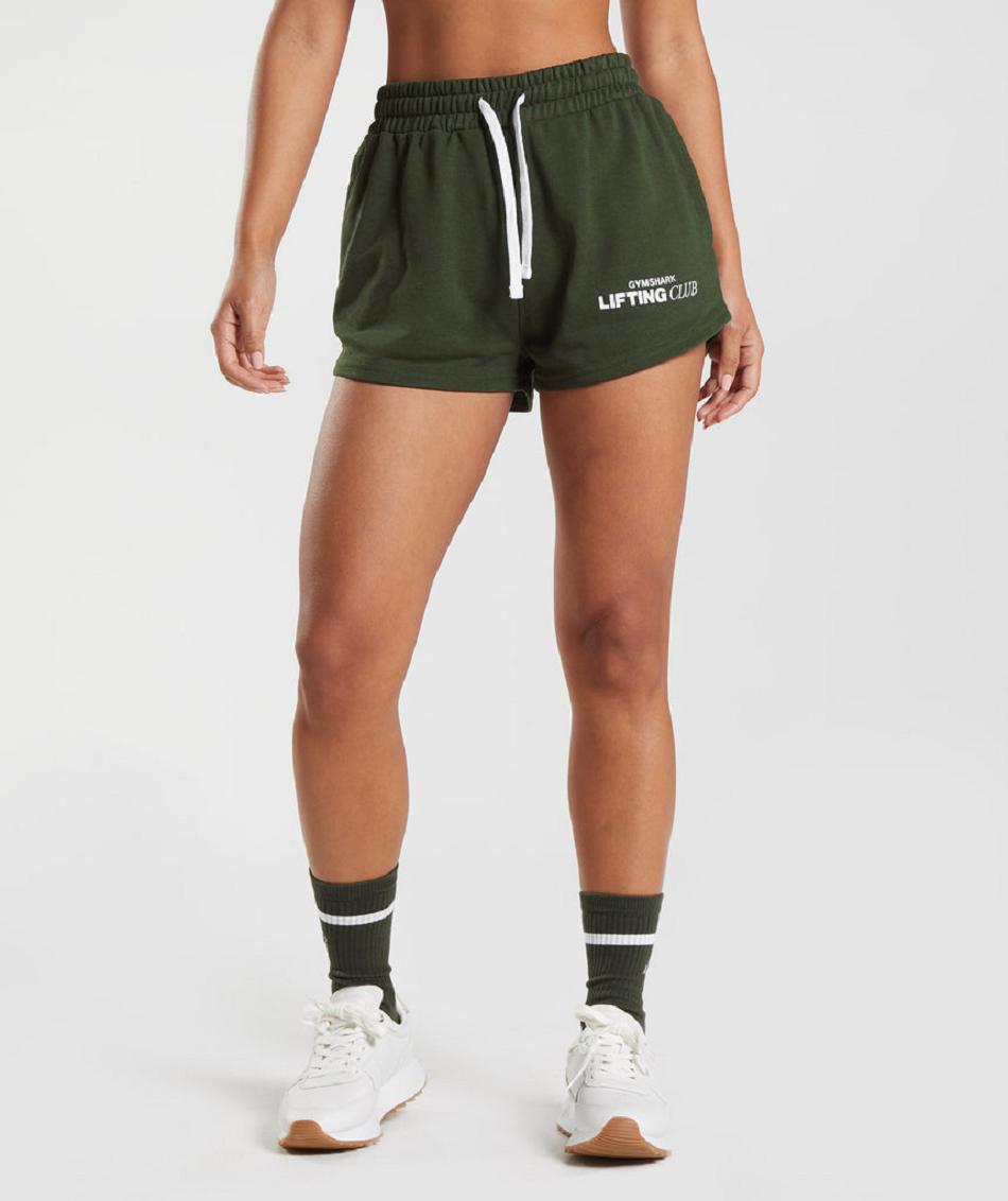 Bermudas Gymshark Social Club Mujer Verde Oliva | MX_4705SGL