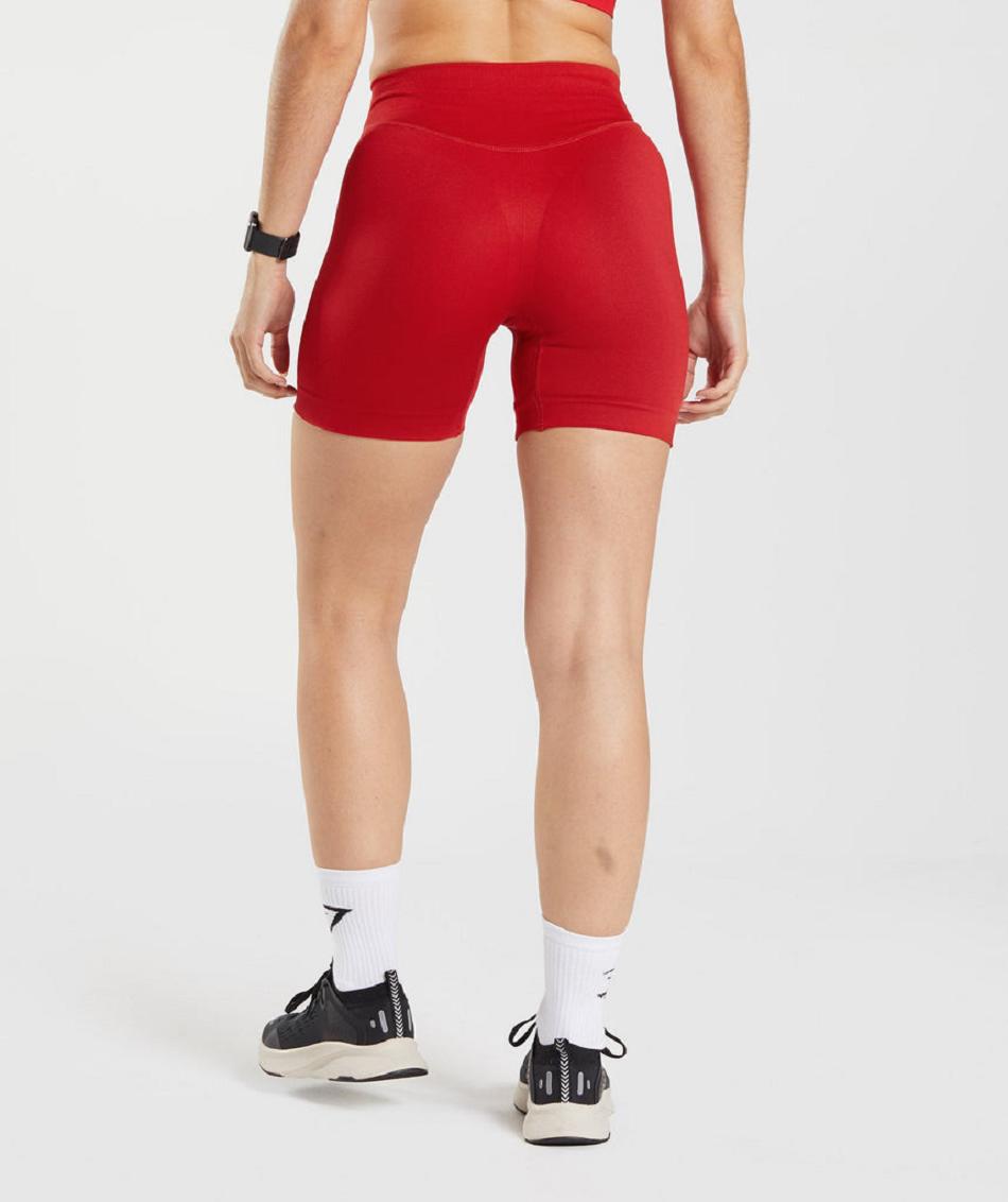 Bermudas Gymshark Sweat Seamless Sculpt Mujer Rojos | MX_4592RVD