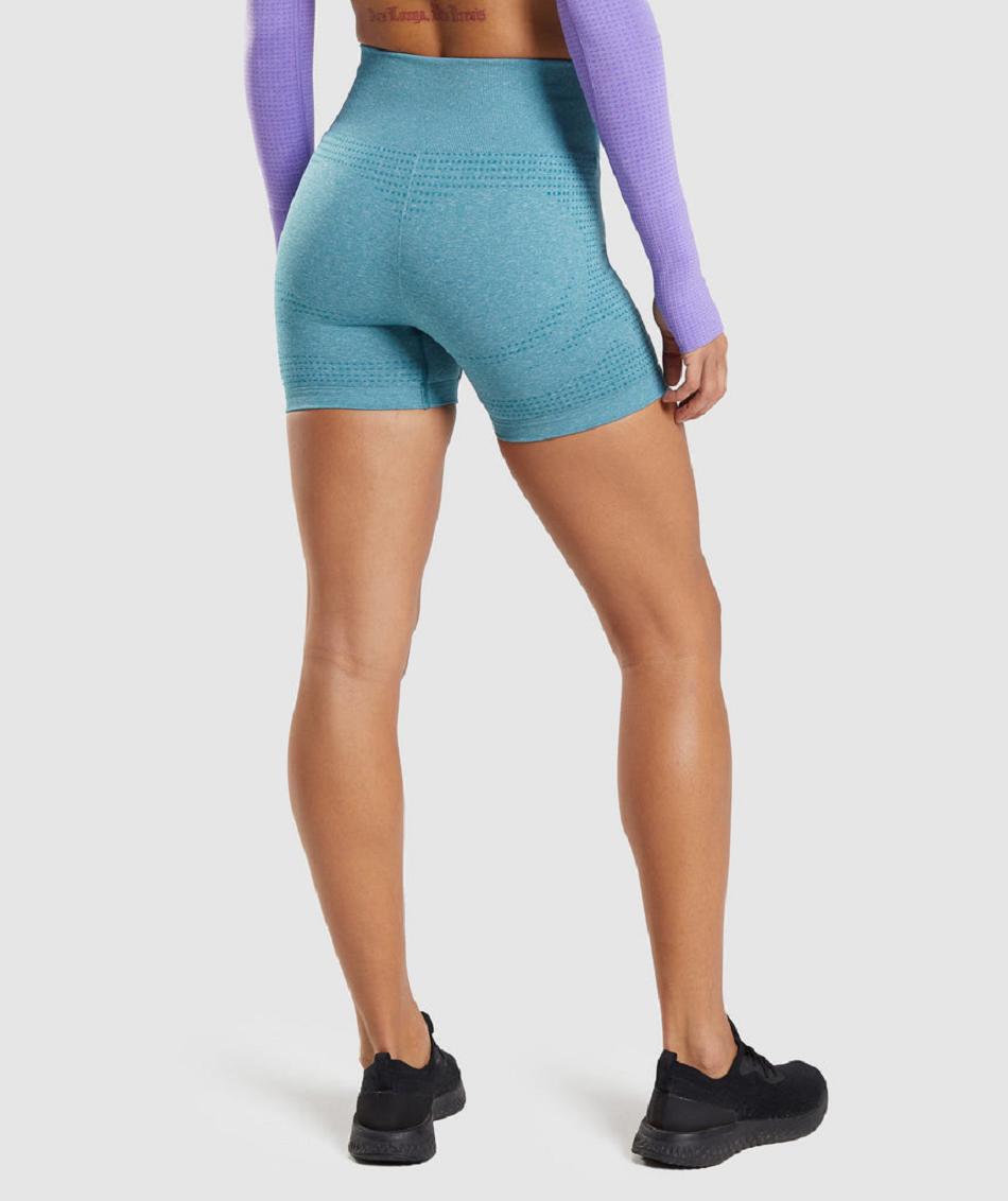 Bermudas Gymshark Vital Seamless 2.0 Mujer Turquesa | MX_4666NWY