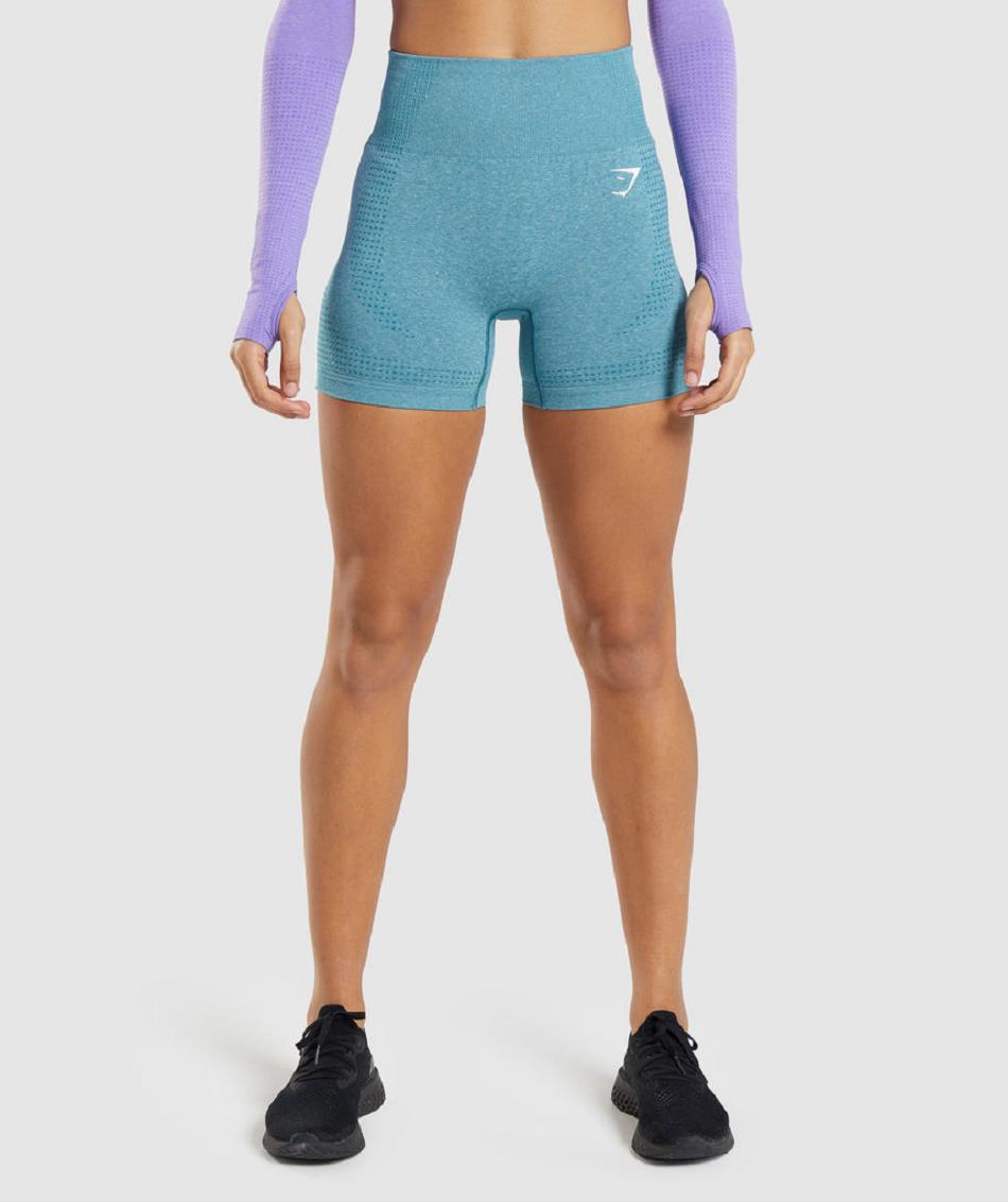 Bermudas Gymshark Vital Seamless 2.0 Mujer Turquesa | MX_4666NWY