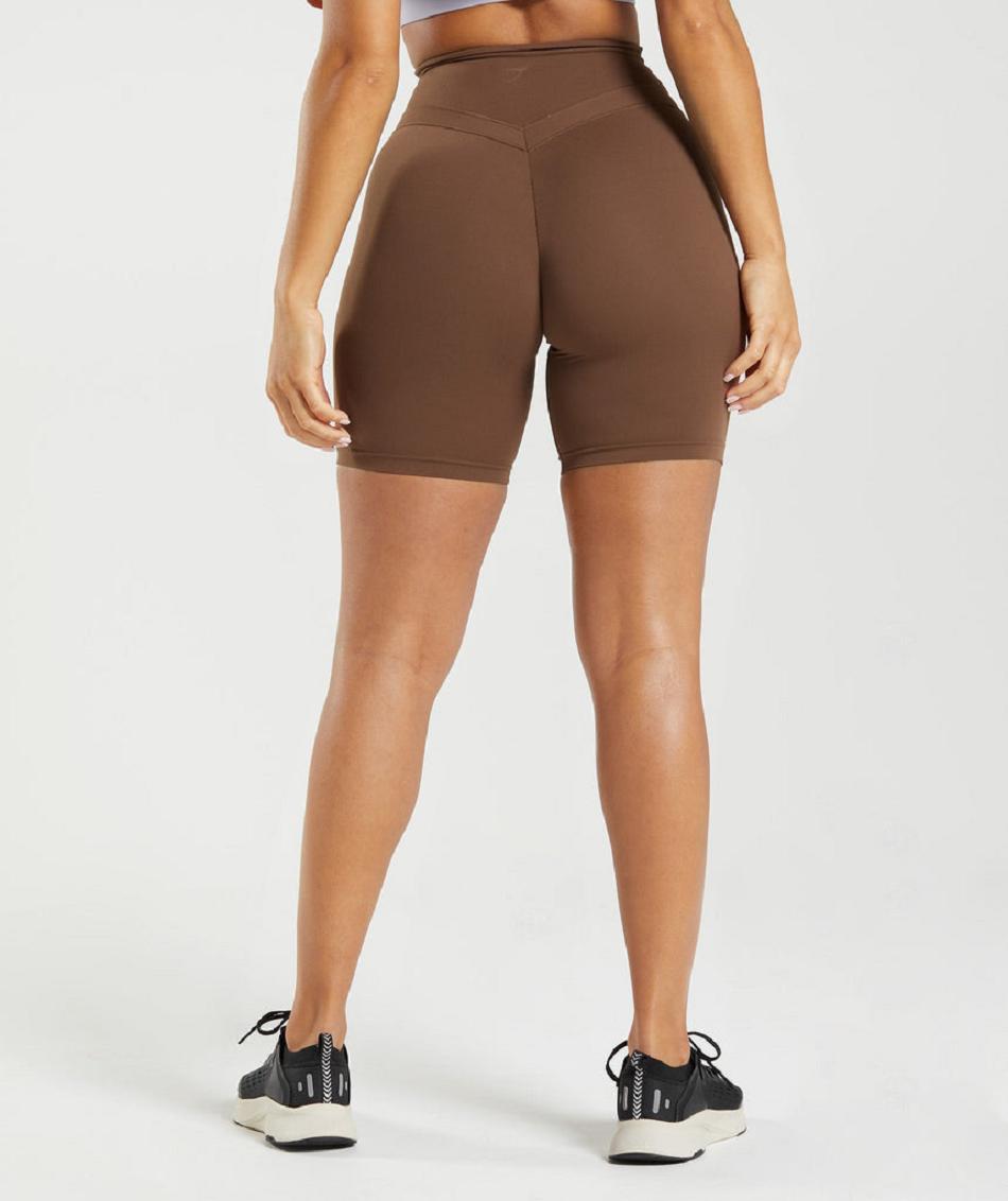 Bermudas Gymshark Whitney Cycling Mujer Marrom | MX_4577GSO