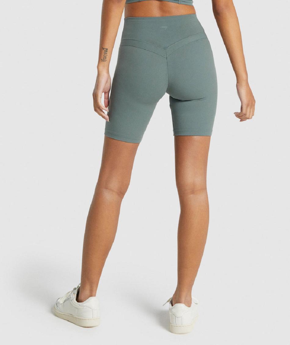 Bermudas Gymshark Whitney Cycling Mujer Verdes Claro | MX_4578HAP