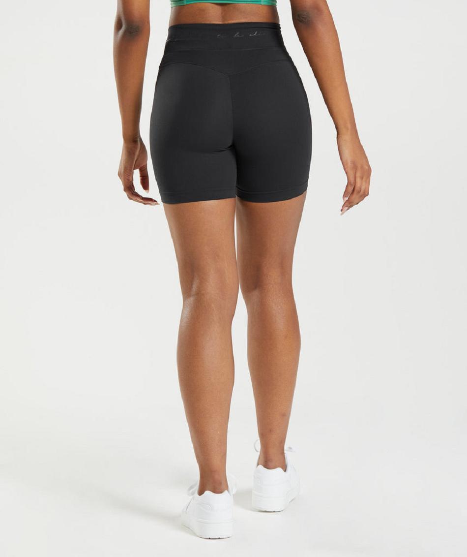 Bermudas Gymshark Whitney Mesh Mujer Negros | MX_4623HAP