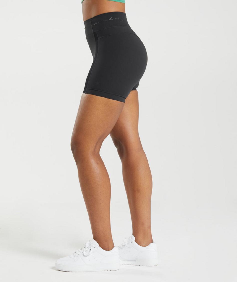 Bermudas Gymshark Whitney Mesh Mujer Negros | MX_4623HAP