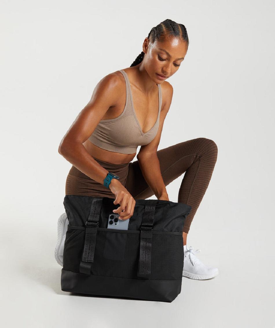 Bolsas Gymshark Everyday Tote Mujer Negros | MX_5008DFM