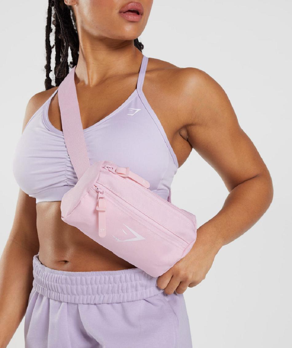 Bolsas Gymshark Sharkhead Cross Body Mujer Rosas | MX_5013KOR