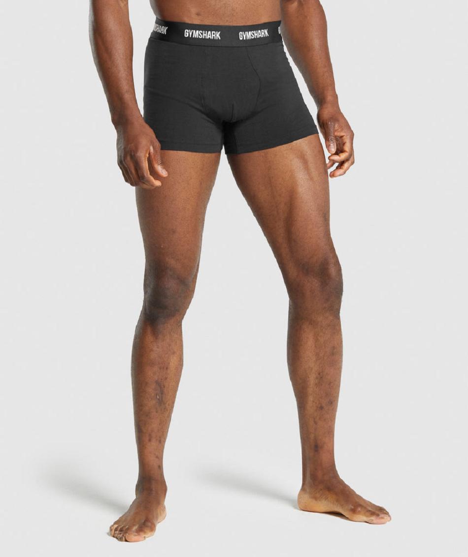 Boxer Gymshark Boxers 2pk Hombre Negros | MX_2980DFM