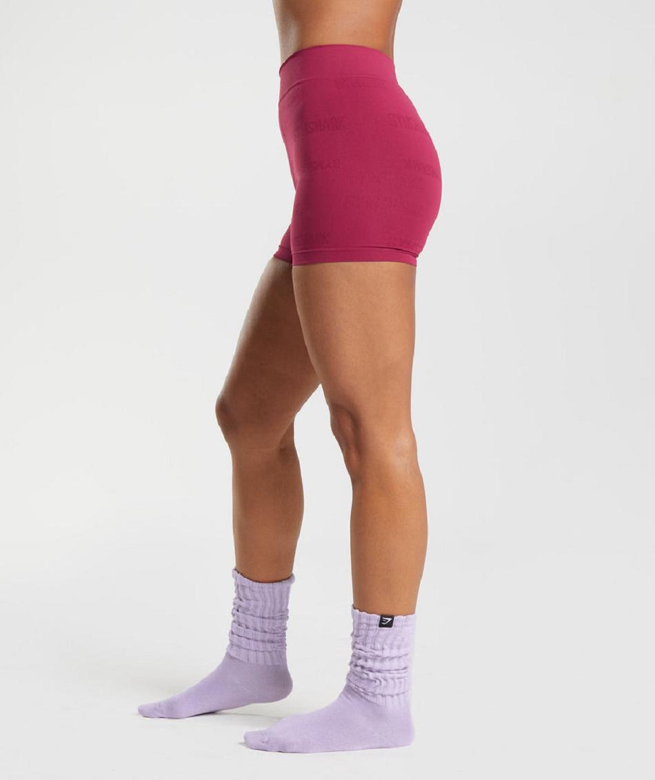 Boxer Gymshark Seamless Jacquard Mujer Rosas | MX_3926DFM