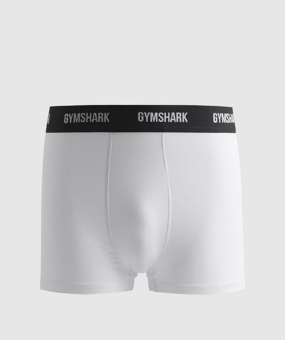 Boxer Gymshark Trunk 2pk Hombre Blancos | MX_2976PJJ