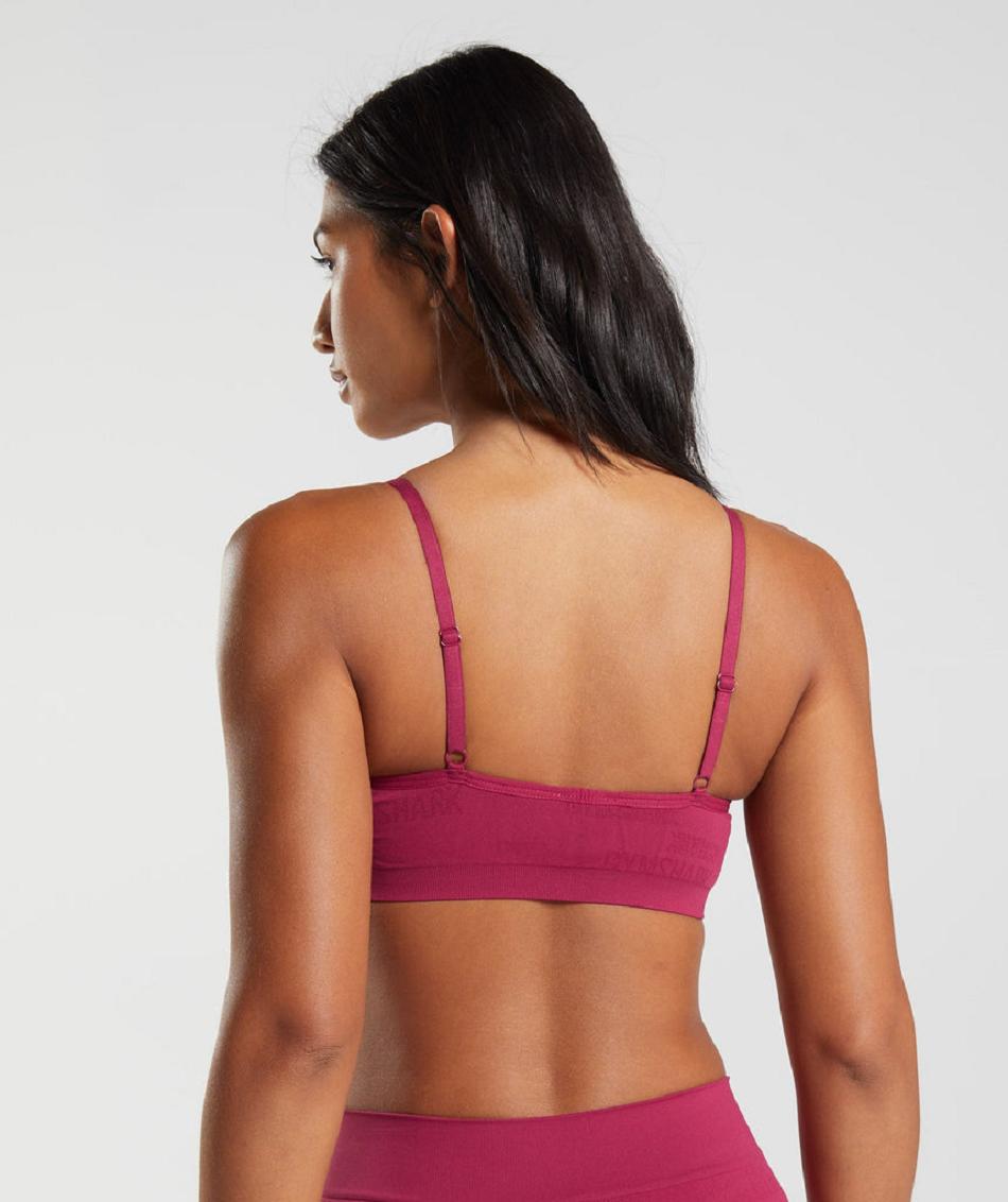 Bralette Gymshark Seamless Jacquard Mujer Rosas | MX_3921OKI