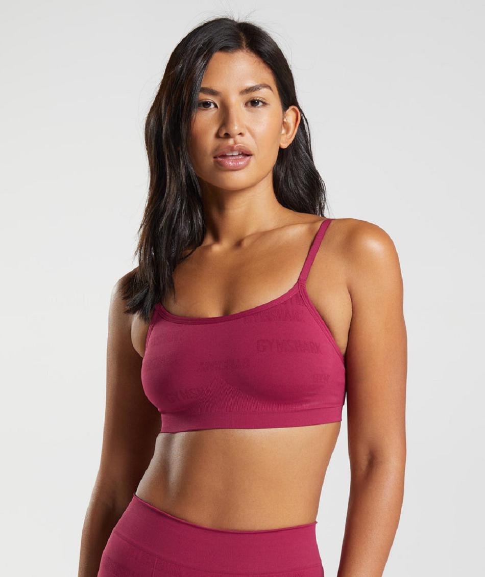 Bralette Gymshark Seamless Jacquard Mujer Rosas | MX_3921OKI