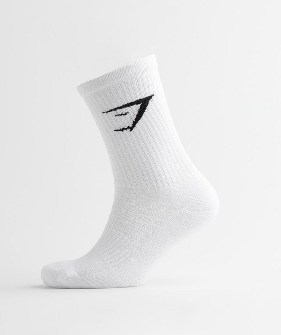 Calcetines Gymshark Crew 3pk Accessories Blancos | MX_2797NWY