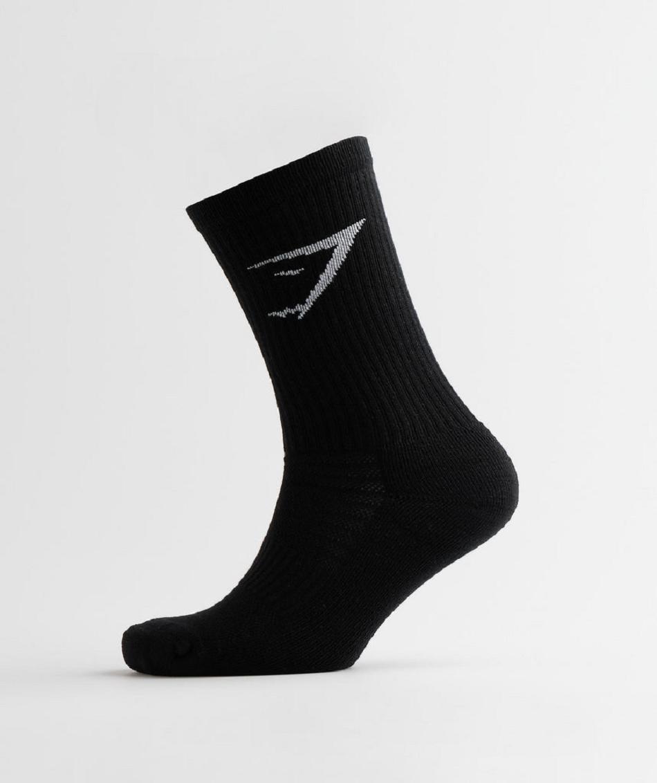 Calcetines Gymshark Crew 3pk Hombre Negros | MX_3788DFM