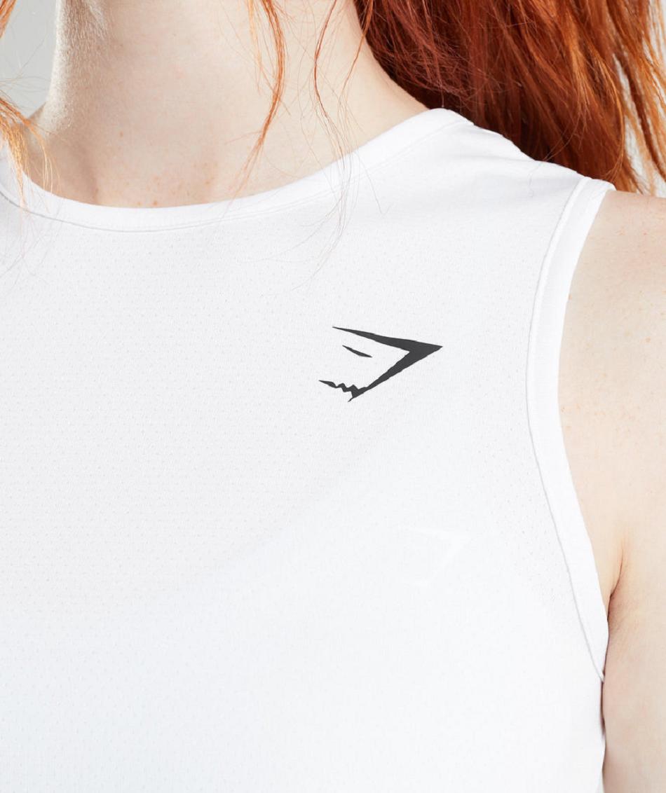 Camisa Recortada Gymshark Entrenamiento Mujer Blancos | MX_4429VRW