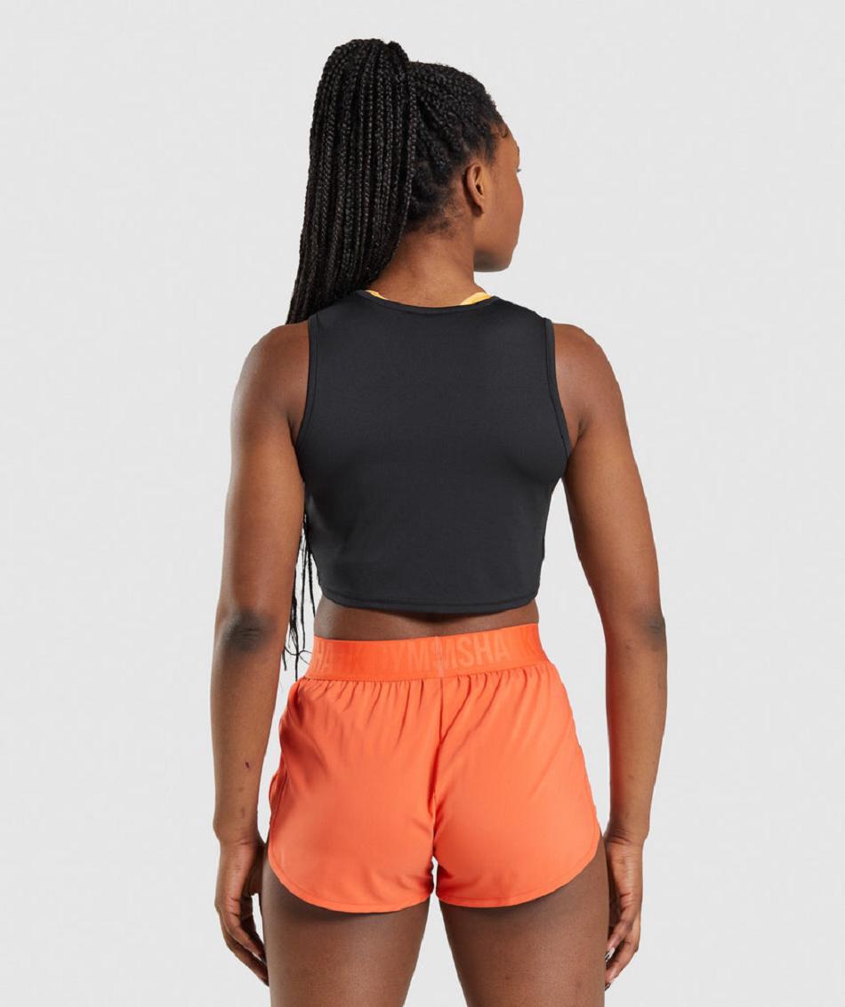 Camisa Recortada Gymshark Entrenamiento Mujer Negros | MX_4438YXF