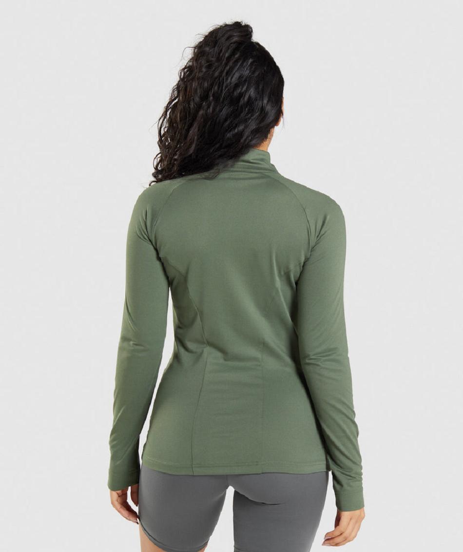 Chaquetas Gymshark Entrenamiento Mujer Verde Oliva | MX_4289SGL