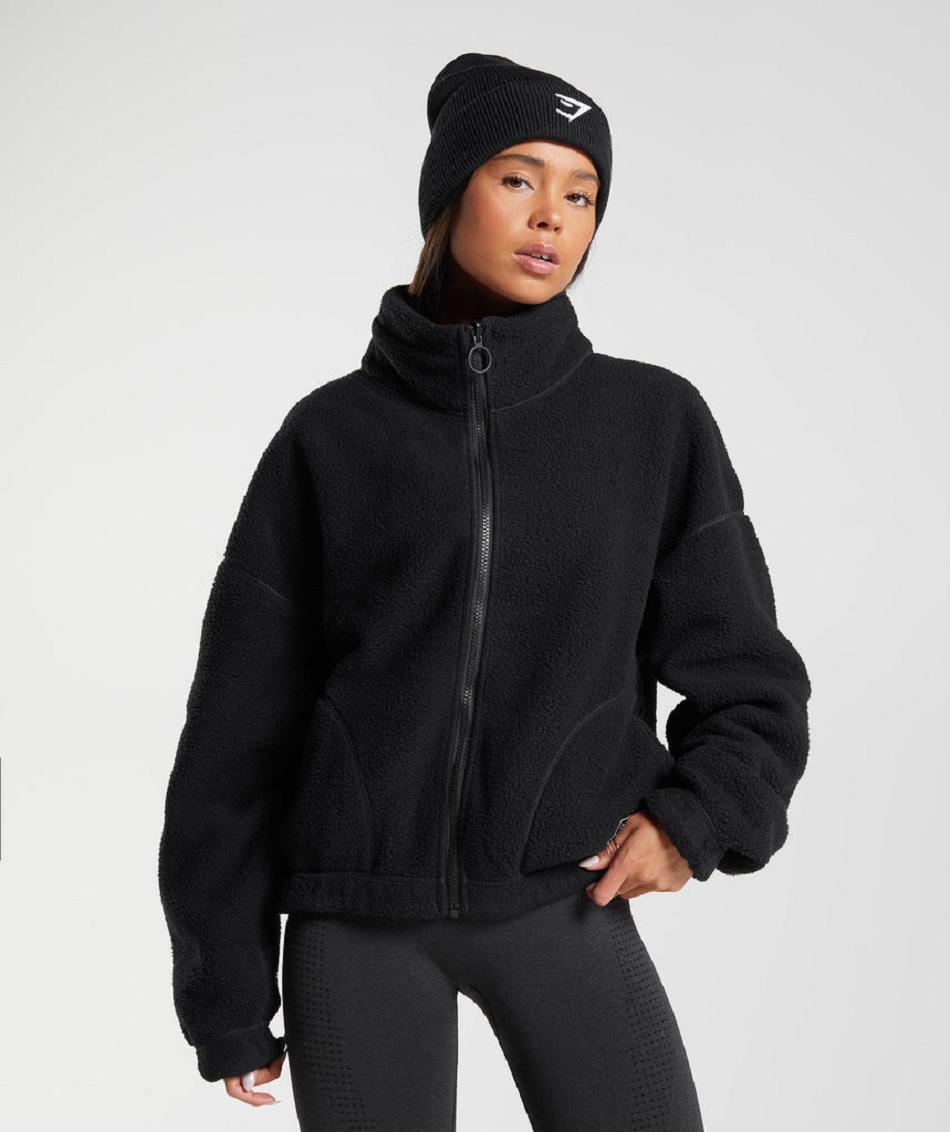 Chaquetas Gymshark Sherpa Mujer Negros | MX_4291FDN