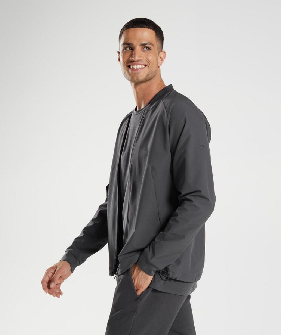 Chaquetas Gymshark Studio Hombre Negros Grises | MX_3437LIS