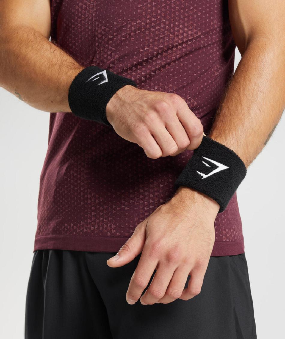 Equipo Gymshark Sharkhead Sweat Bands Hombre Negros | MX_3844JPQ