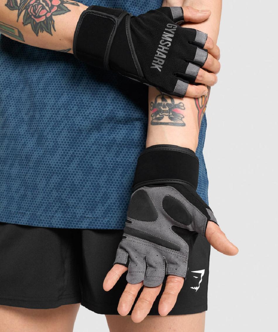 Equipo Gymshark Wrap Lifting Gloves Hombre Negros | MX_3853LIS